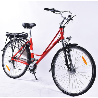Bicicleta elétrica 19mph 6Speed das senhoras de pouco peso impermeáveis multimodo